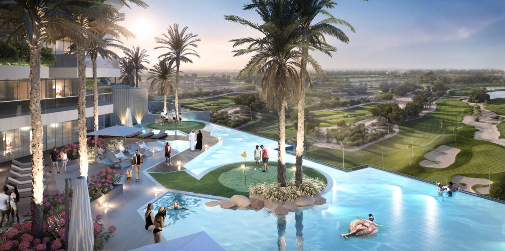 Top pool view