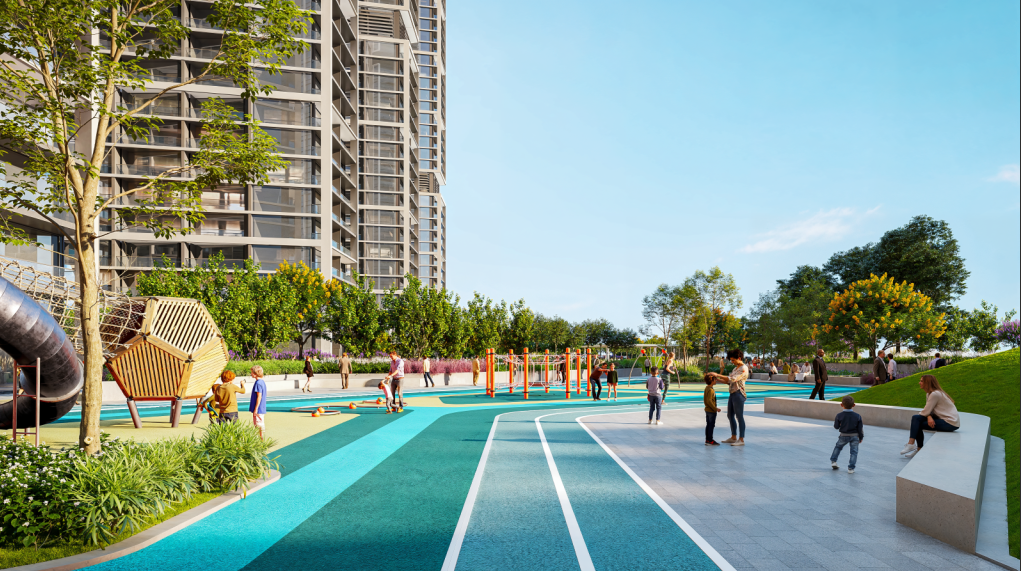 Outdoor walking path